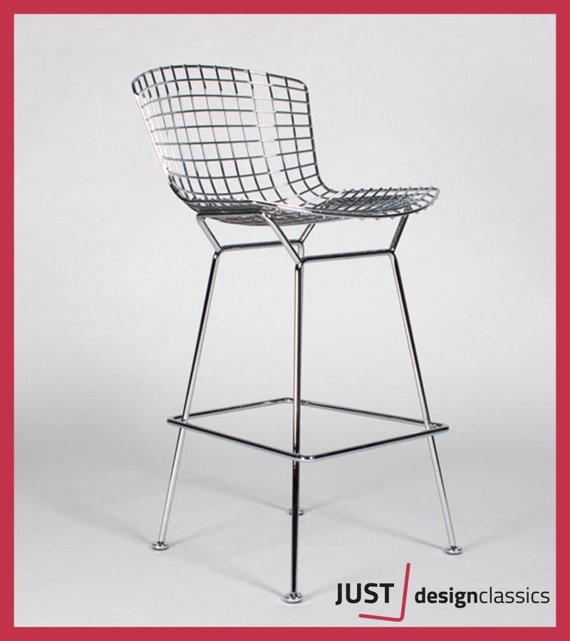 Knoll Bertoia Barstool Chroom (voorraad:4), Huis en Inrichting, Barkrukken, Ophalen, Zo goed als nieuw
