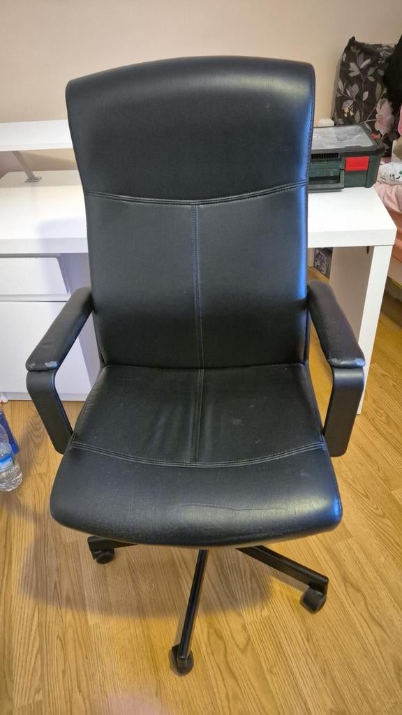 İkea zwart bureaustoel Millberget, Maison & Meubles, Chaises de bureau, Enlèvement, Noir, Chaise de bureau