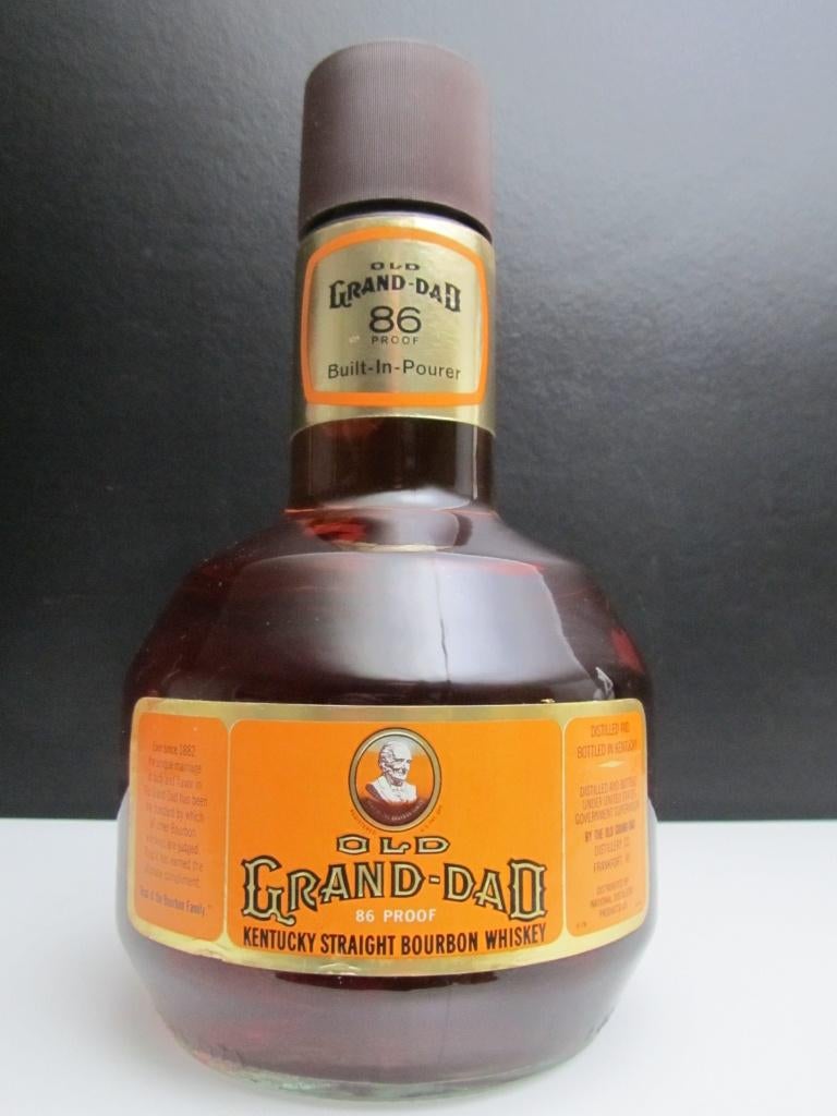 Old Grand-Dad (1980!) 86 proof bourbon - 1,75L - zeldzaam !, Verzamelen, Wijnen, Ophalen, Overige typen, Zo goed als nieuw, Noord-Amerika