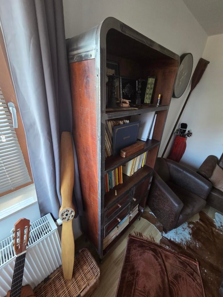 Bibliothèque look industriel vintage, Maison & Meubles, Enlèvement