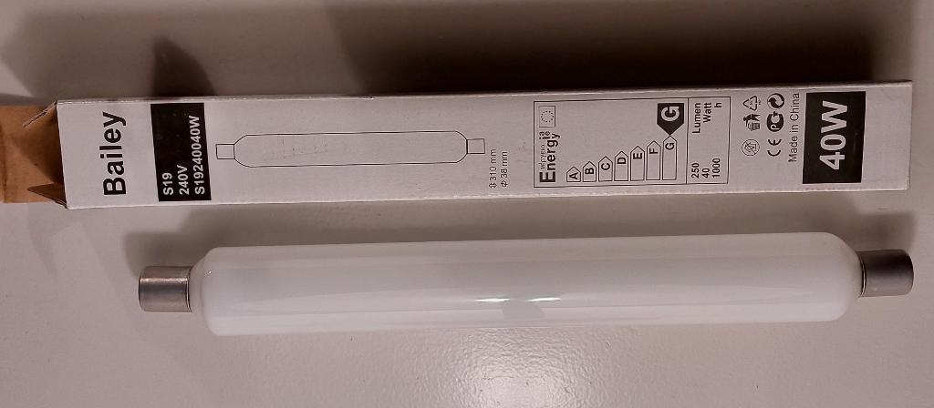 Lampe tubulaire 40 W - 310 mm et diamètre 38 mm - GRATUITE, Maison & Meubles, Enlèvement ou Envoi, Neuf, 30 à 60 watts, Ampoule