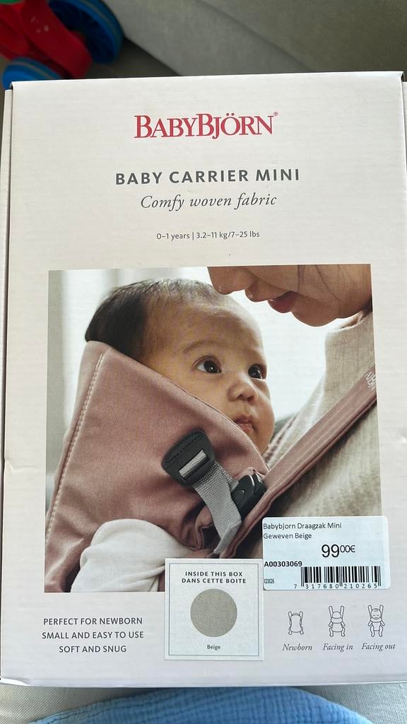 Draagzak baby tot 1 jaar, Kinderen en Baby's, Babydragers en Draagdoeken, Ophalen, Zo goed als nieuw, Draagzak