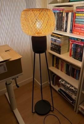 ! ! RECHERCHÉ ! - Lampadaire Ikea Symfonisk (noir), Envoi, Utilisé