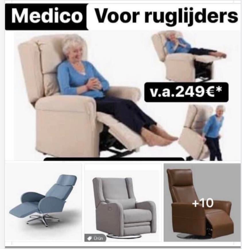 RELAX SPECIAAL VOOR RUGLIJDERS, Huis en Inrichting, Ophalen of Verzenden, Nieuw, Stof
