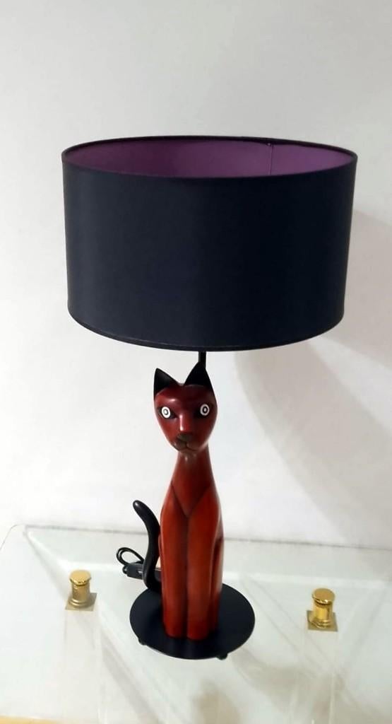 Niederau kattenlamp, Antiek en Kunst, Antiek | Porselein, Ophalen