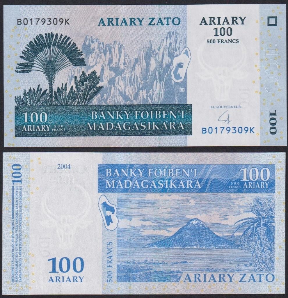 Madagasakara 100 Ariary (1), Ophalen of Verzenden, Overige landen, Los biljet