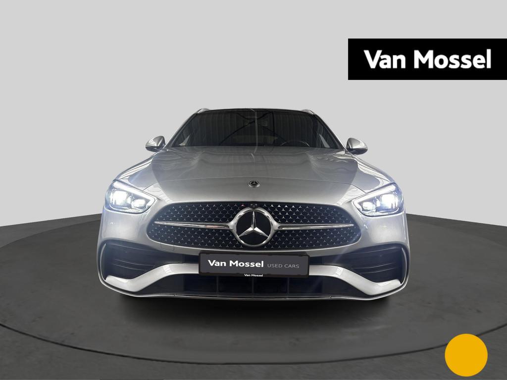 Mercedes-Benz C-klasse 180 AMG Line Estate + PANORAMISCH DAK, Auto's, Mercedes-Benz, Automaat, Zwart, 4 cilinders, Apple Carplay