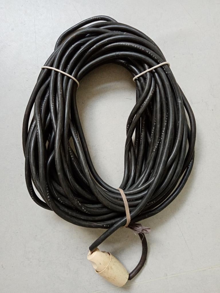 Verlengsnoer van 33 m, 3x2,5 mm, rubber, Ophalen of Verzenden, Gebruikt