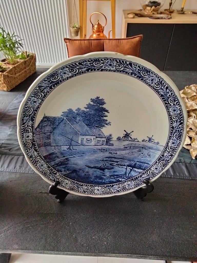 Delfts blauw Wandbord, Antiquités & Art, Enlèvement ou Envoi