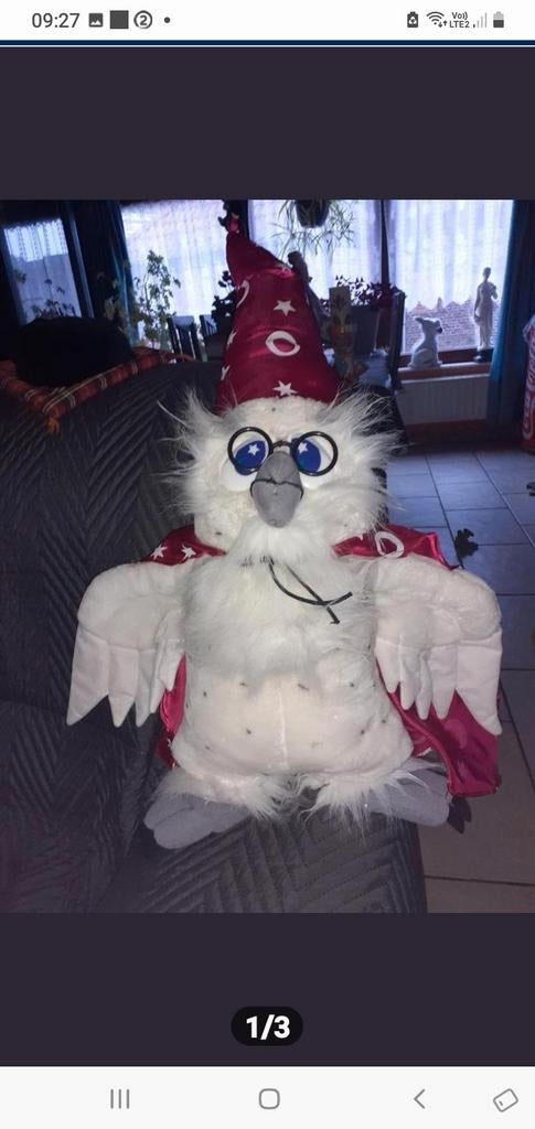 Peluche merlin 70cms, Enlèvement