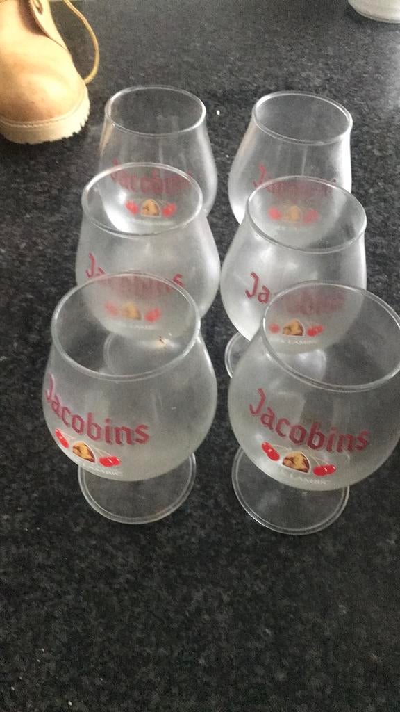 6 glazen Jacobins, Ophalen of Verzenden, Zo goed als nieuw