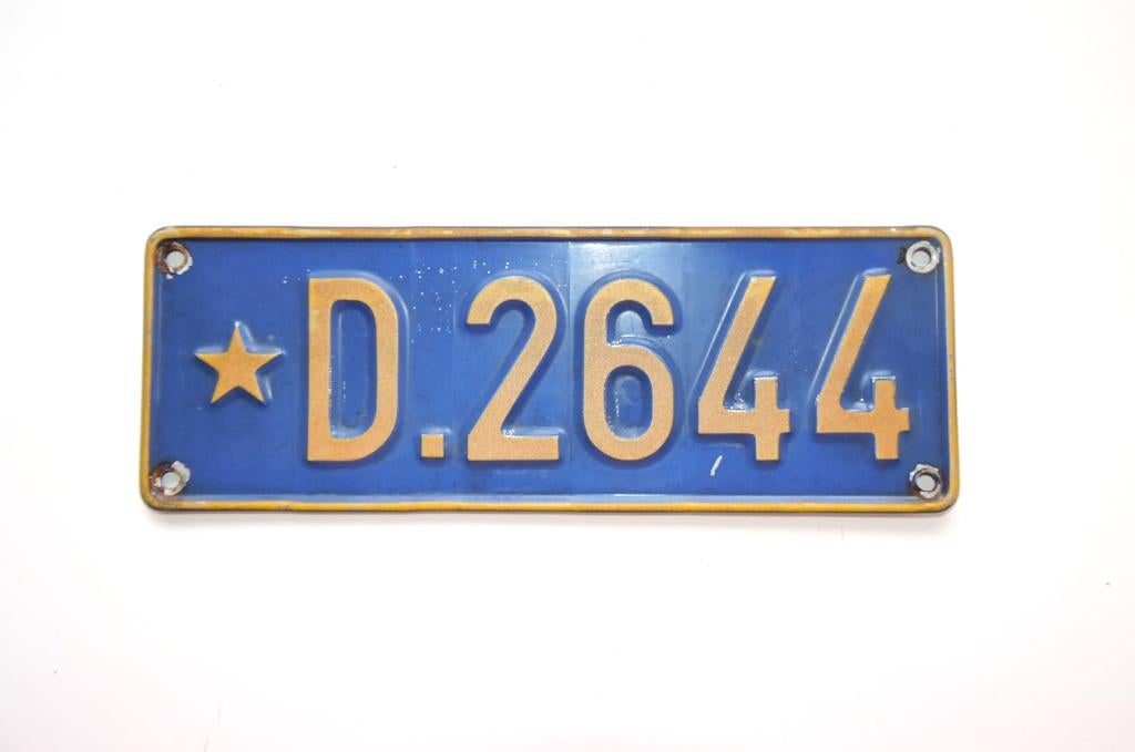 1950-1960 CONGO Plaque Immatriculation auto d'époque, Collections, Enlèvement ou Envoi, Gendarmerie