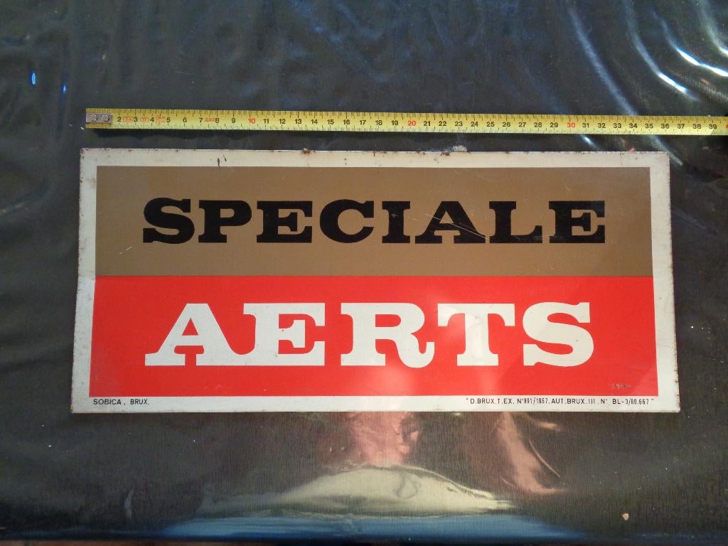 publicite tole biere aerts, Collections, Marques de bière, Enlèvement ou Envoi