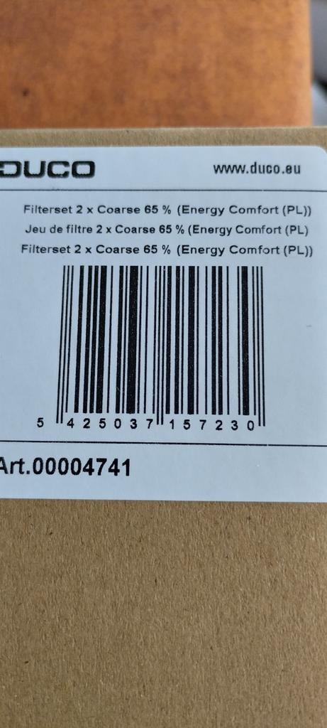 Filterset duco comfort nieuw (verkeerd aangekocht), Bricolage & Construction, Ventilation & Extraction, Enlèvement