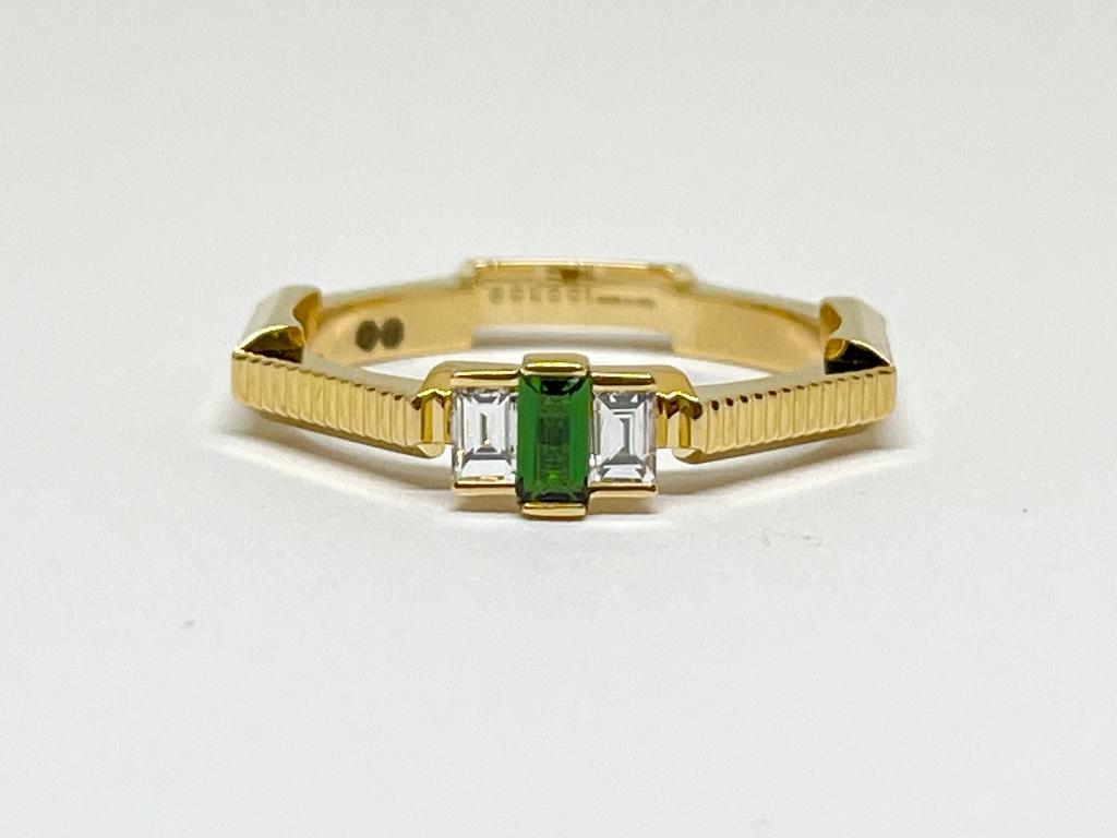 GUCCI Link 2 Love Diamant Tourmaline Ring, Bijoux, Sacs & Beauté, Bagues, Neuf, Enlèvement ou Envoi, Or, Or