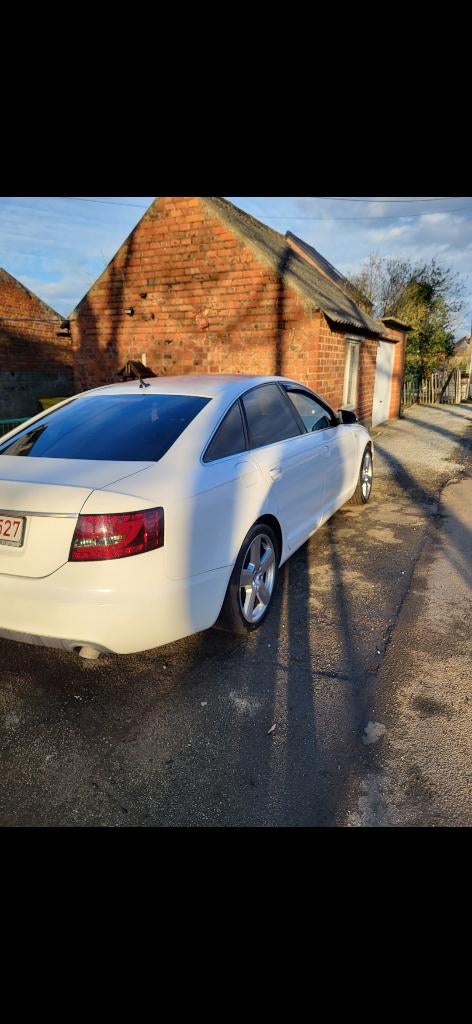 Te koop audi a6 2.0tdi zo mee te nemen, Auto's, Audi, Automaat, Zwart, Wit, Leder