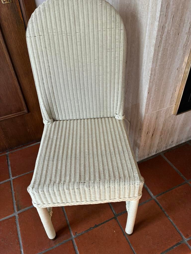 6 lloyd loom stoelen, Enlèvement, Utilisé, Autres couleurs, Landelijk