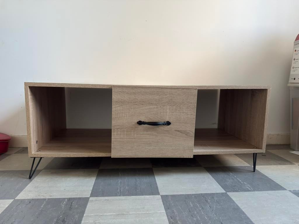 Meuble TV bois clair avec tiroir 102x48.5x39cm, Enlèvement, Comme neuf