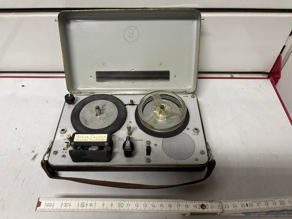 Vintage Vibra-Corder geluidsrec. - Transistortape Rec. 60s, Audio, Tv en Foto, Bandrecorder, Ophalen of Verzenden, Bandrecorder