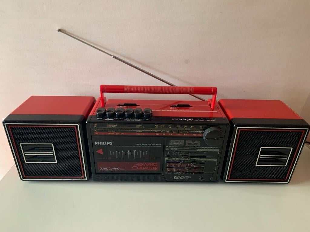 COMPO CUBIQUE PHILIPS D8264 vintage, TV, Hi-fi & Vidéo, Enlèvement ou Envoi, Utilisé, Philips