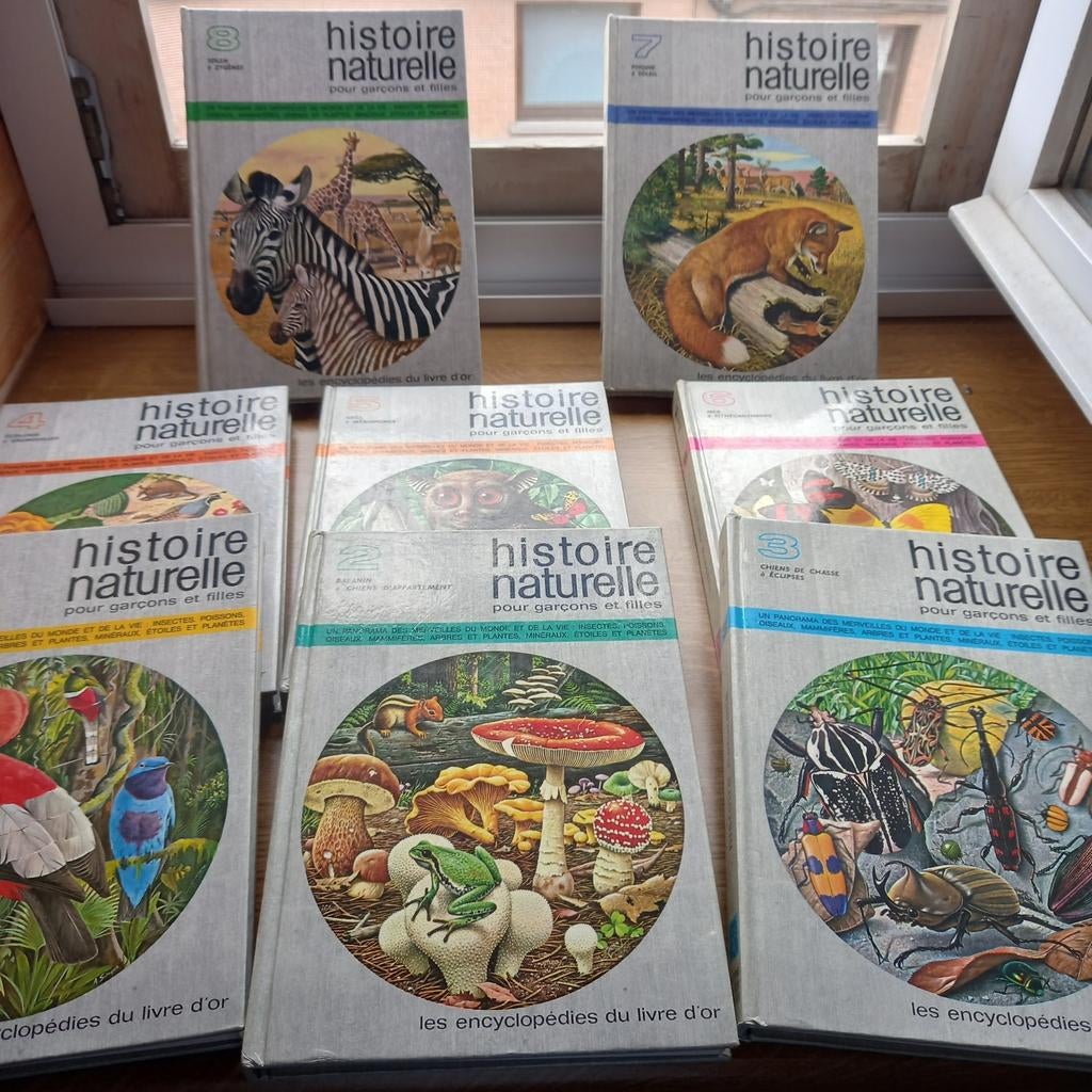 Boeken, collectie, natuurlijke verhalen, kleuren, Ophalen, Zo goed als nieuw