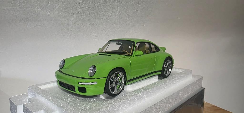 Porsche Ruf SCR bwj 2018 Vert brossé 1:18 Presque vert, Enlèvement ou Envoi, Comme neuf, Voiture, Autres marques