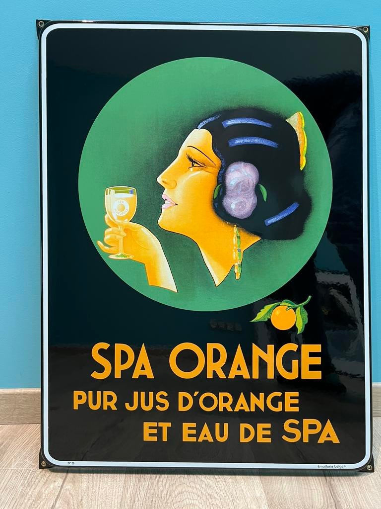 Plaque émaillée SPA ORANGE 2011 (Emaillerie Belge), Collections, Marques & Objets publicitaires, Enlèvement, Neuf