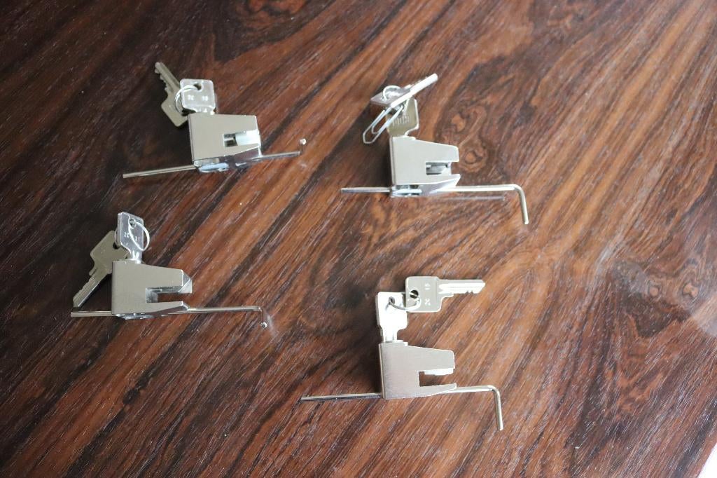 Schuifslot voor glaspanelen 4st, Enlèvement, Utilisé