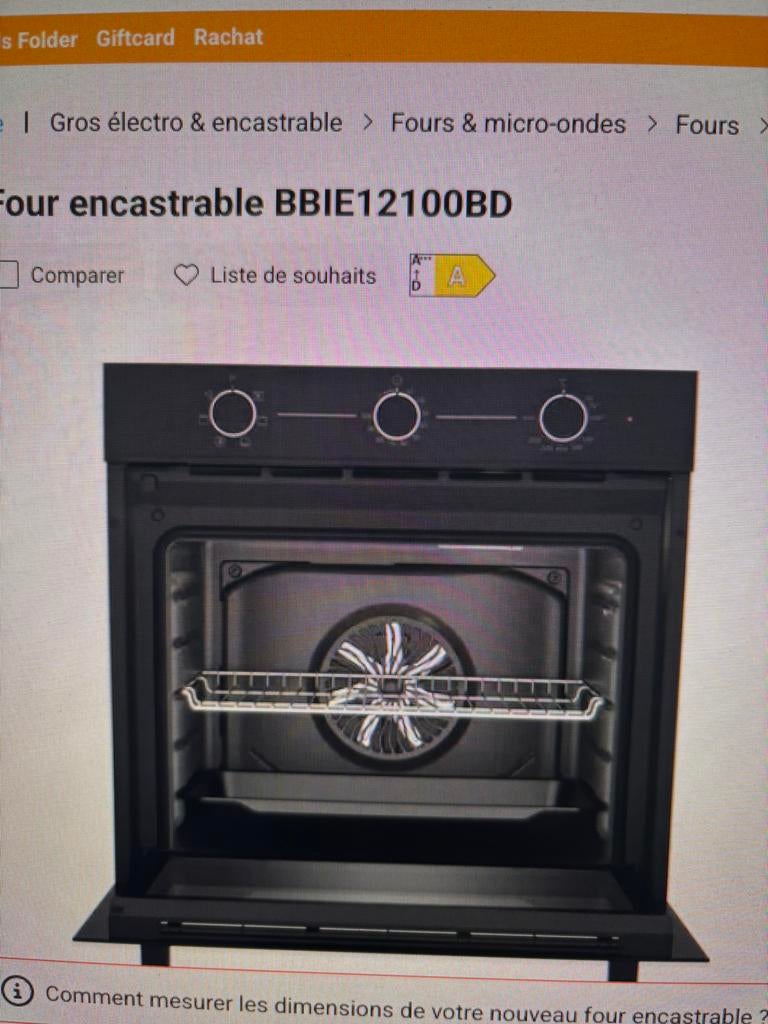 Beko-oven, Ophalen, Hete lucht, Nieuw, Oven met grill