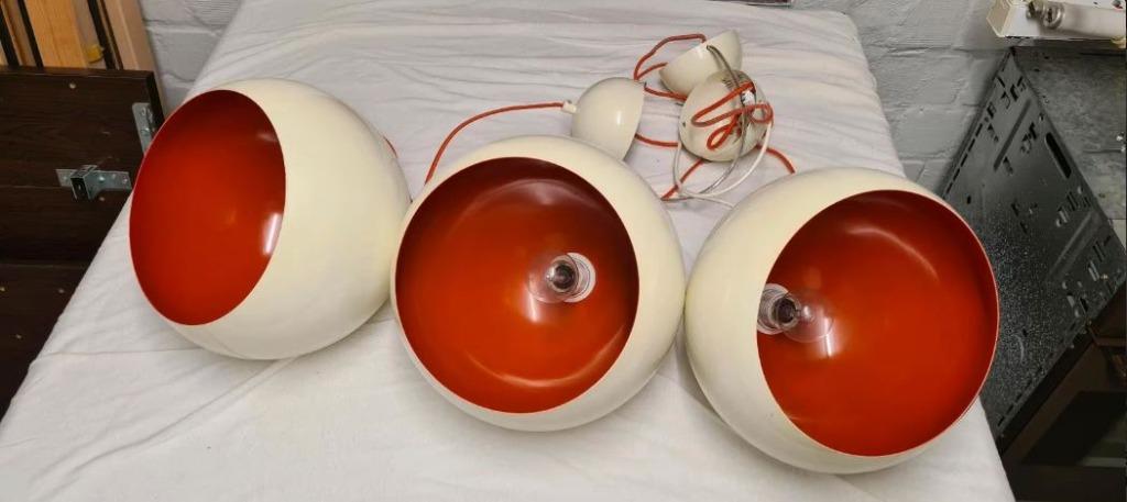 retro space age hanglamp Frandsen metaal xl stukprijs, Ophalen, Huis en Inrichting