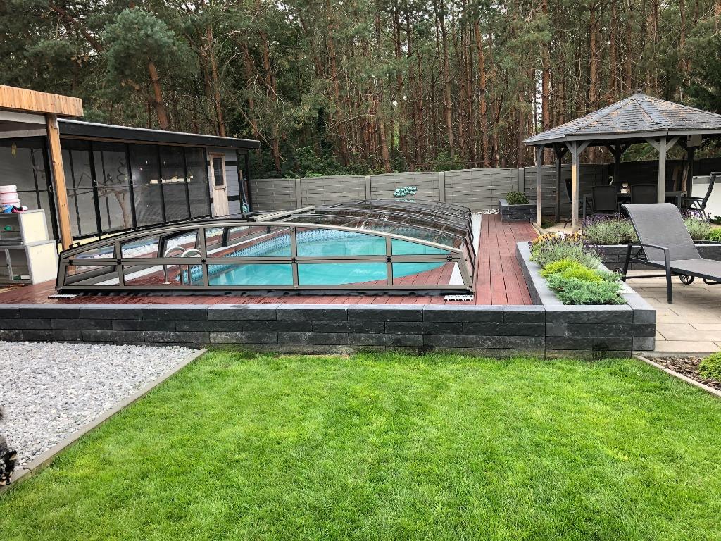 Zwembadoverkapping modern, Tuin en Terras, Zwembad-toebehoren, Ophalen, Gebruikt, Overige typen