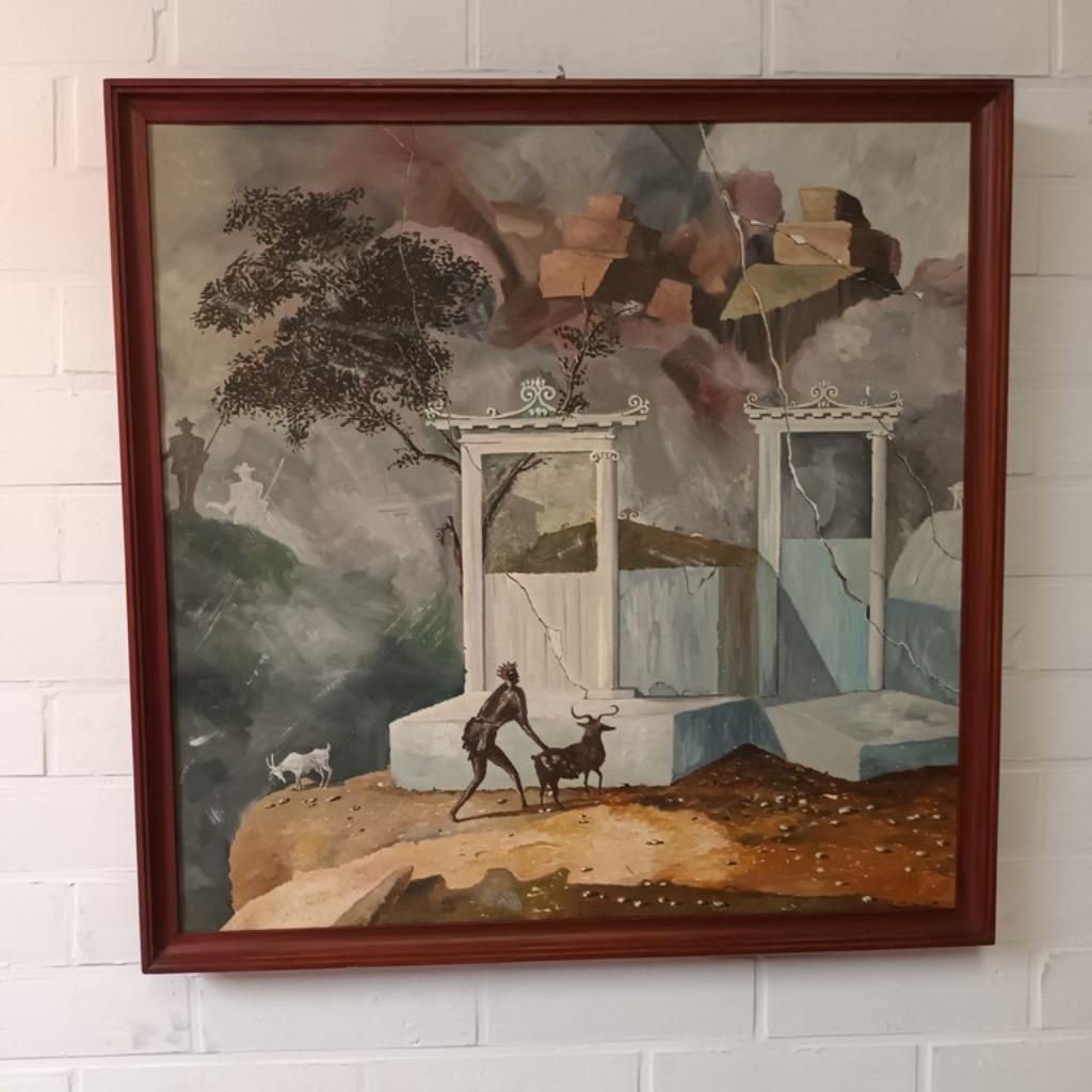 Dries van den Broeck (1923-1995) - olieverf opo doek - Rotsl, Ophalen