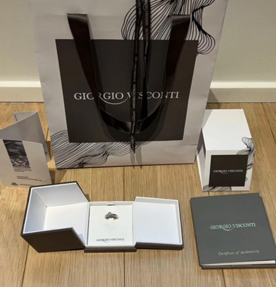 Bague solitaire Giorgio Visconti, Bijoux, Sacs & Beauté, Bagues, Blanc, Or, Enlèvement