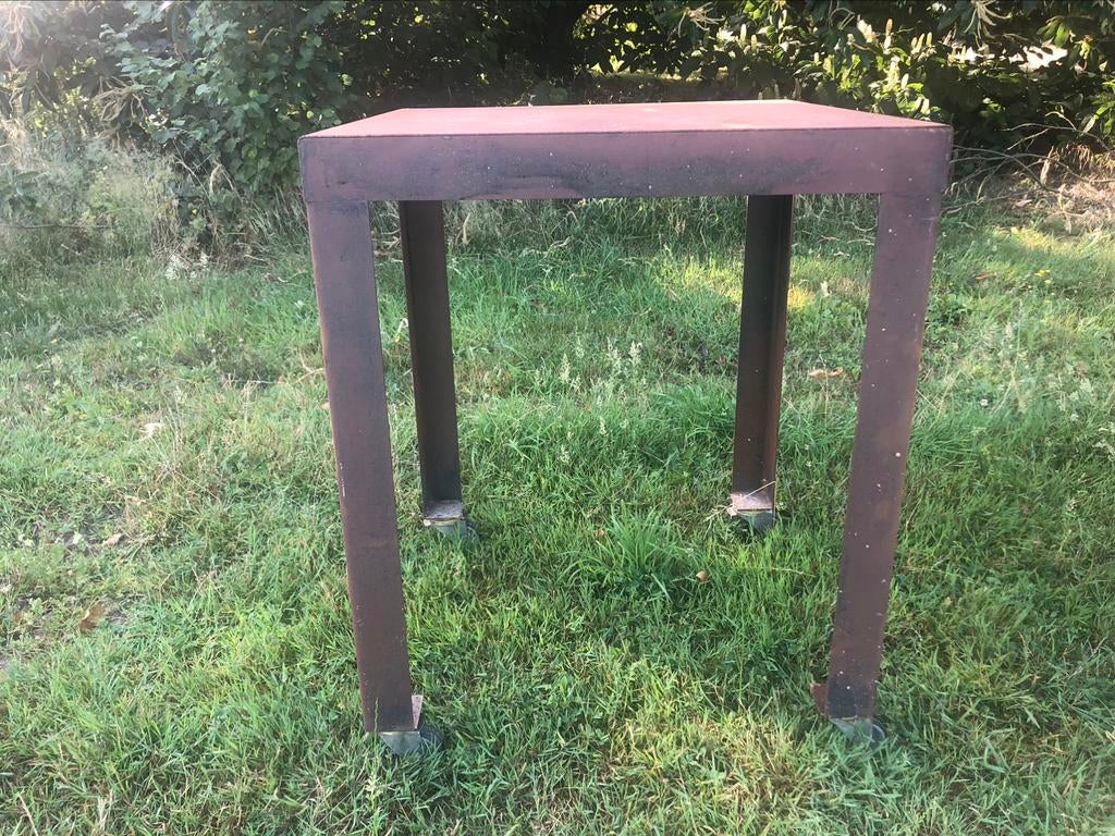 Zware metalen werkbank, H80xL120xB40, Ophalen, Gebruikt, 70 tot 120 cm