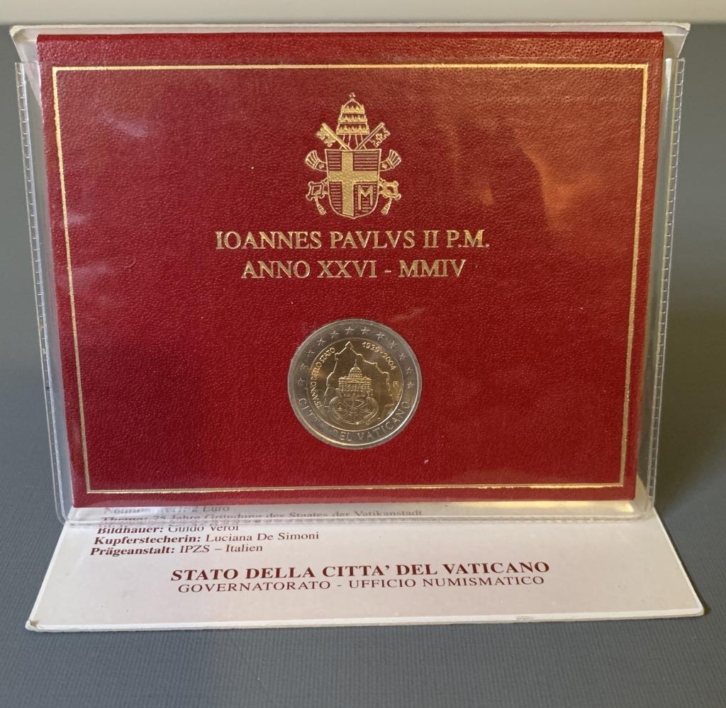 2 euro munt Vaticaan 2004 Johannes Paulus II, Postzegels en Munten, Verzenden, Vaticaanstad, 2 euro, Losse munt