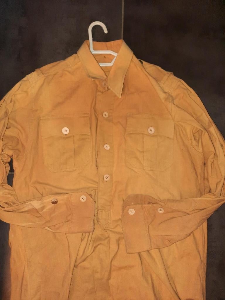 chemise brune tropicale SA HJ AD RAD  German 1943 WW2 WH, Collections, Envoi