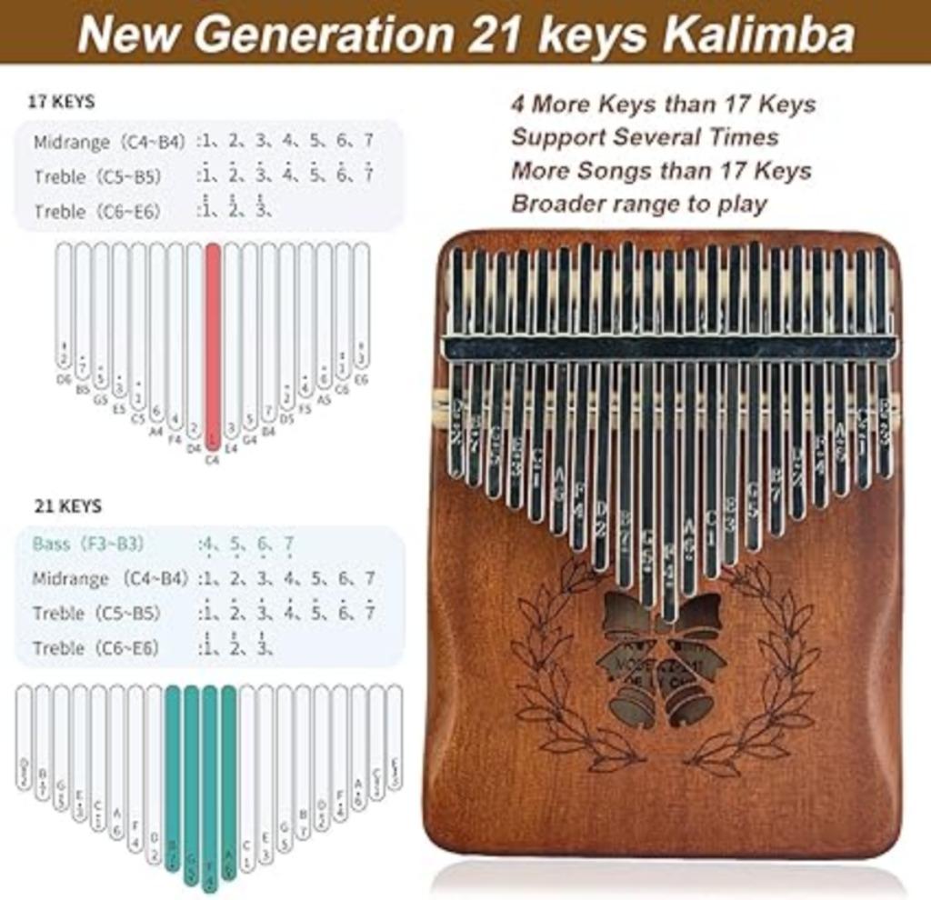 piano à pouce Kalimba en bois LIVRAISON RAPIDE ET GRATUITE, Neuf, -, Autres couleurs, -