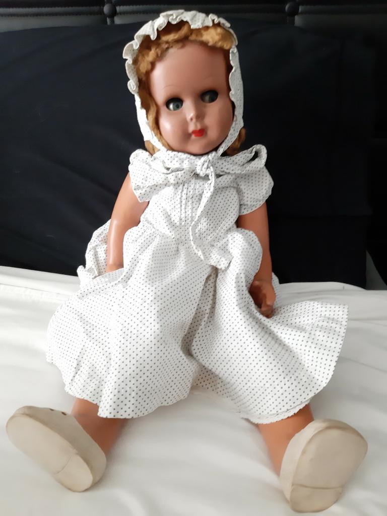 Oude pop Hoogte 58 cm, Ophalen of Verzenden