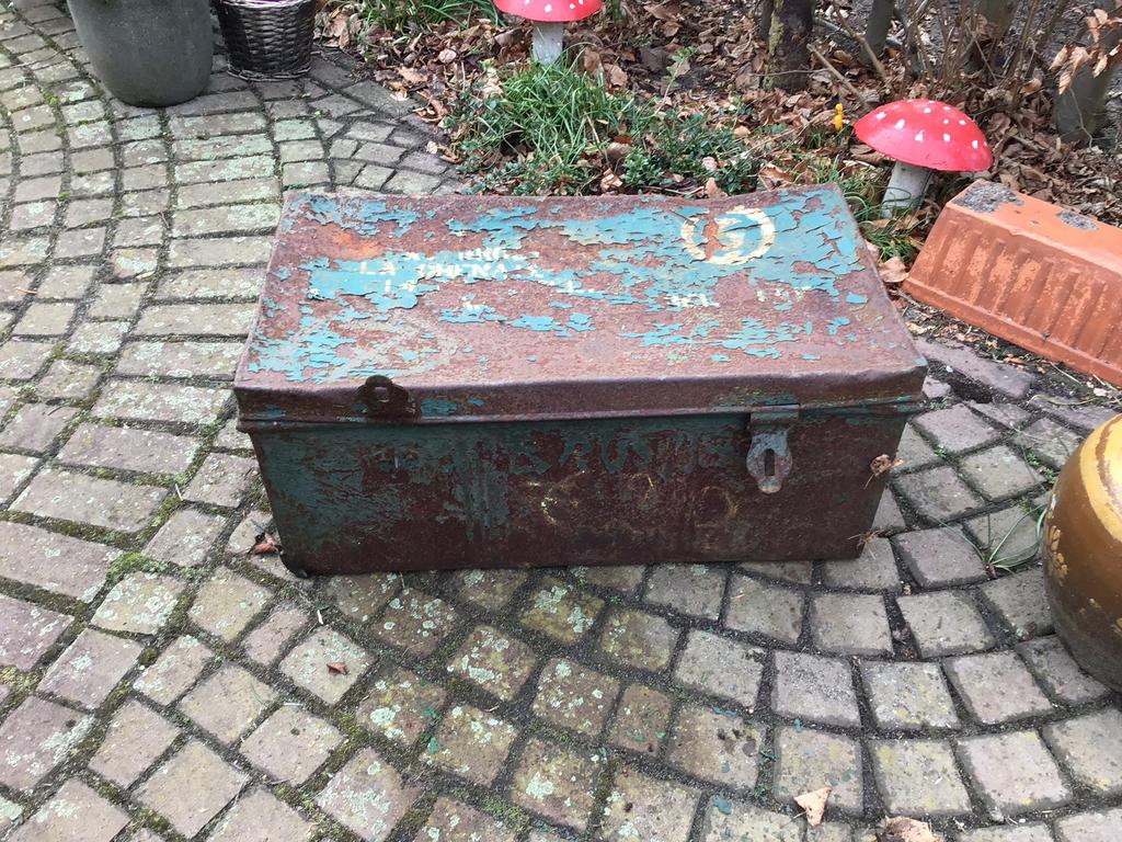 Ancienne boîte en fer, Enlèvement ou Envoi, Utilisé, Métal