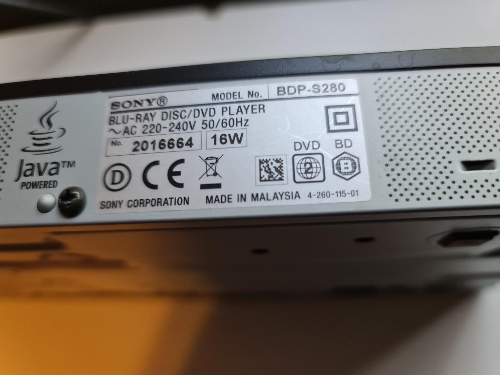DVD-BLUE RAY SPELER SONY  Sony BDP-S280 50 Euro, Enlèvement, Comme neuf, Sony
