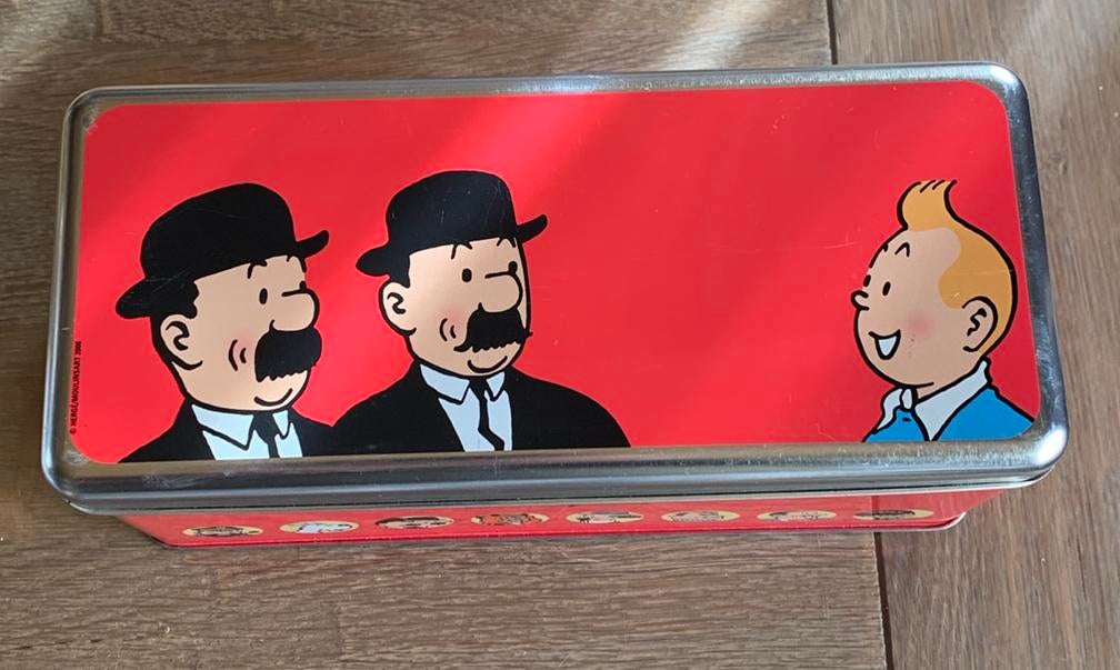 Boîte à biscuits en métal Tintin 2006, Collections, Enlèvement ou Envoi, Tintin, Utilisé, Ustensile