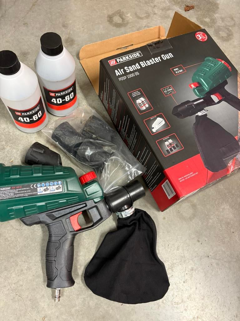 Zandstraalpistool, Ophalen, Zo goed als nieuw