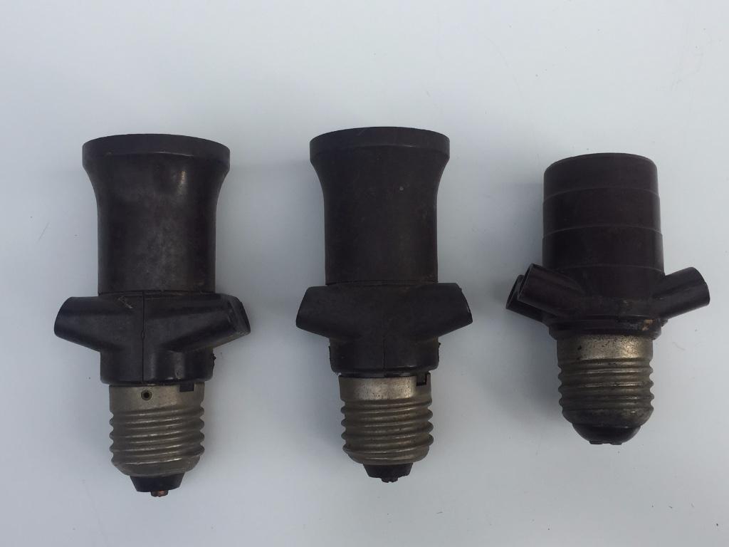 Douille de lampe E27 domino bakélite, 3 pièces, Enlèvement ou Envoi, Maison et Meubles