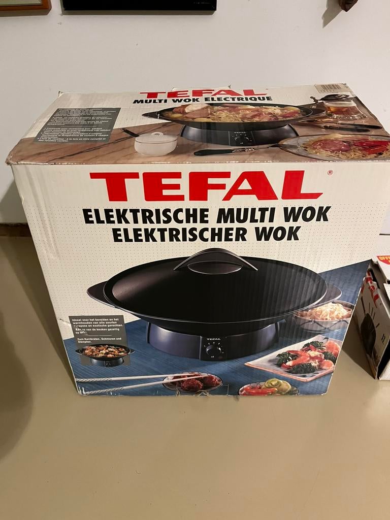 TEFAL electronische multiwok en bijpassend fonduestel, Elektronische apparatuur, Fonduesets, Ophalen, Zo goed als nieuw