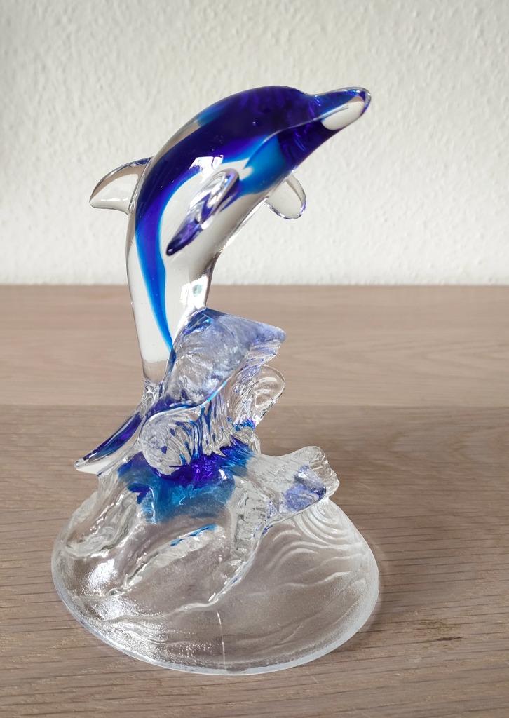 Dauphin en verre, Collections, Enlèvement, Comme neuf, Autres, Statue ou Figurine