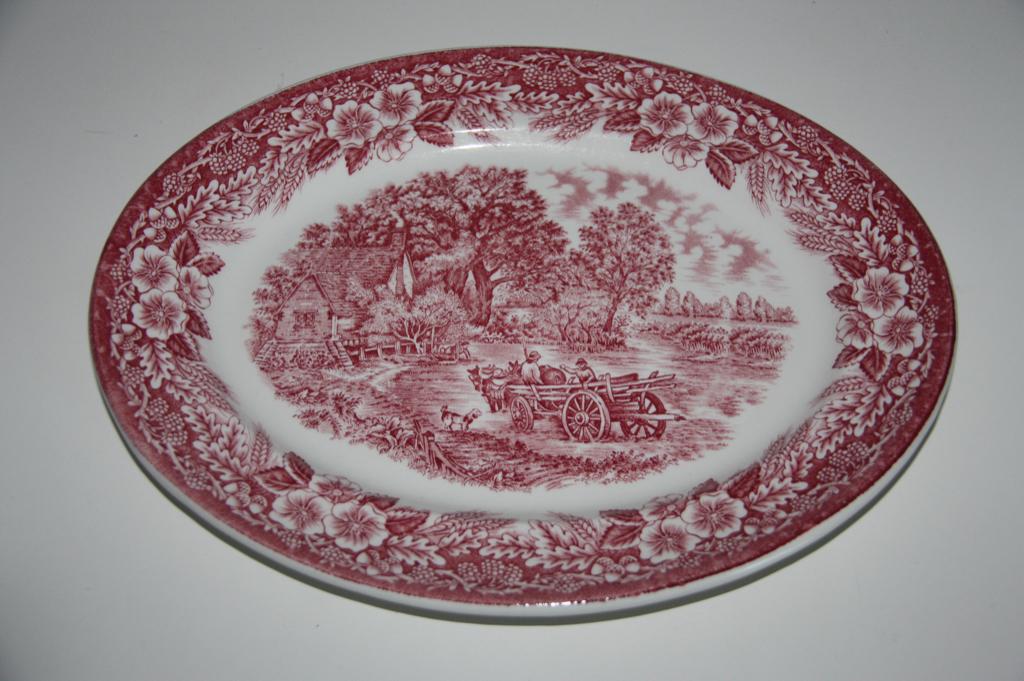 Vintage staffordshire ironstone serveer bord broadhurst, Antiek en Kunst, Antiek | Keramiek en Aardewerk, Verzenden