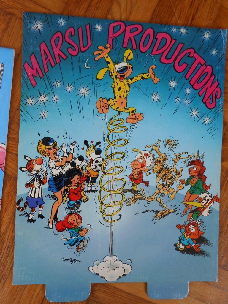 PLV Marsu productions carton publicitaire début années 2000, Verzamelen, Stripfiguren, Zo goed als nieuw, Plaatje, Poster of Sticker