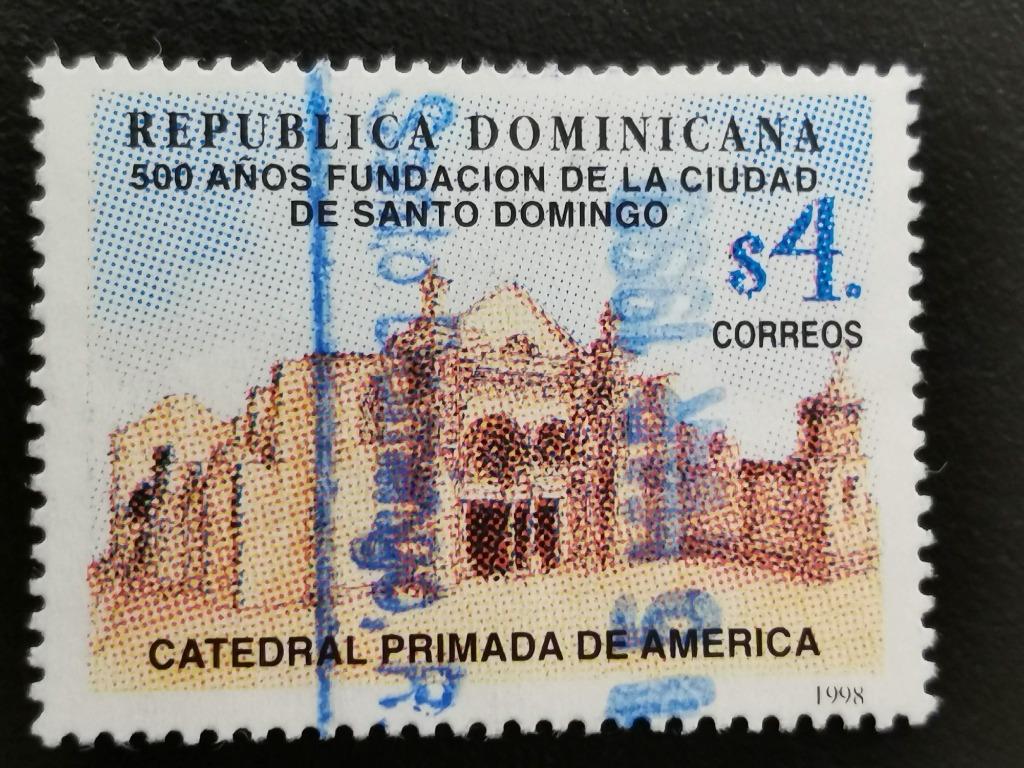 République dominicaine 1998 - Cathédrale, Enlèvement ou Envoi, Affranchi, Amérique centrale