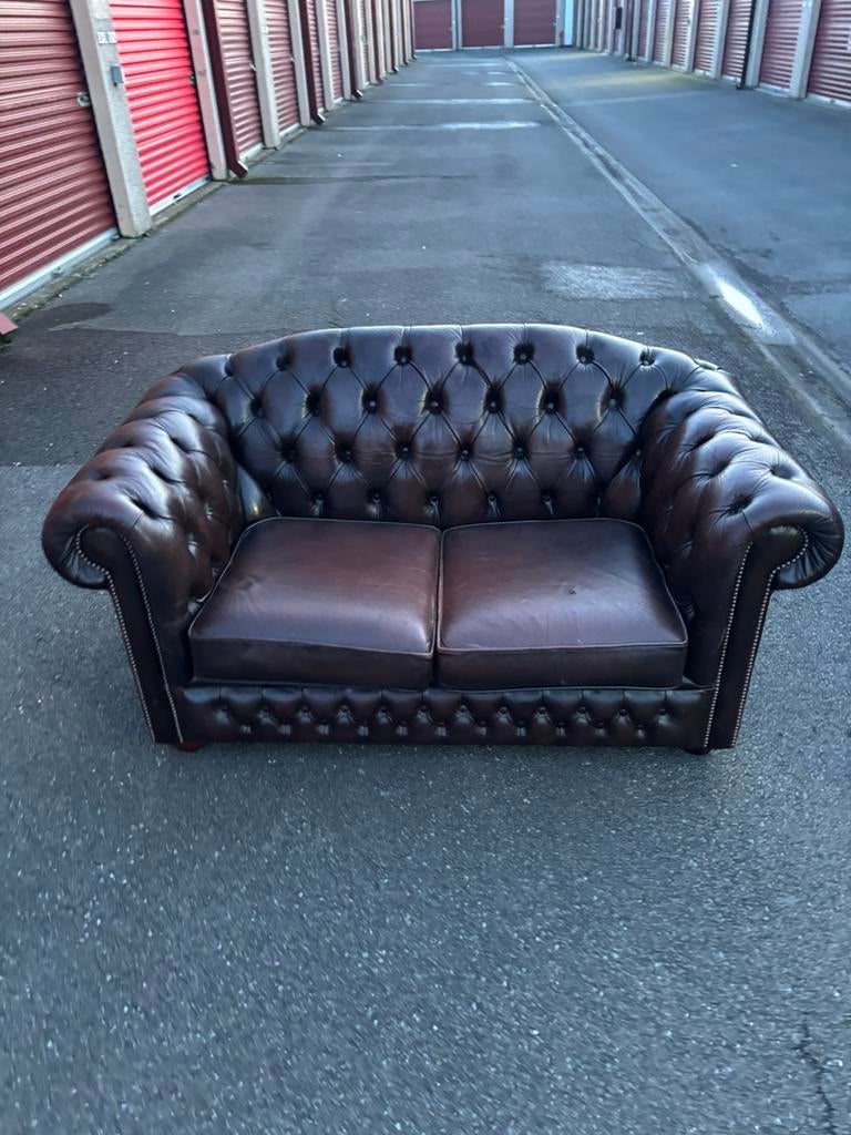 Canape Chesterfield 2 places, Trois personnes, Enlèvement ou Envoi, 150 à 200 cm, Comme neuf