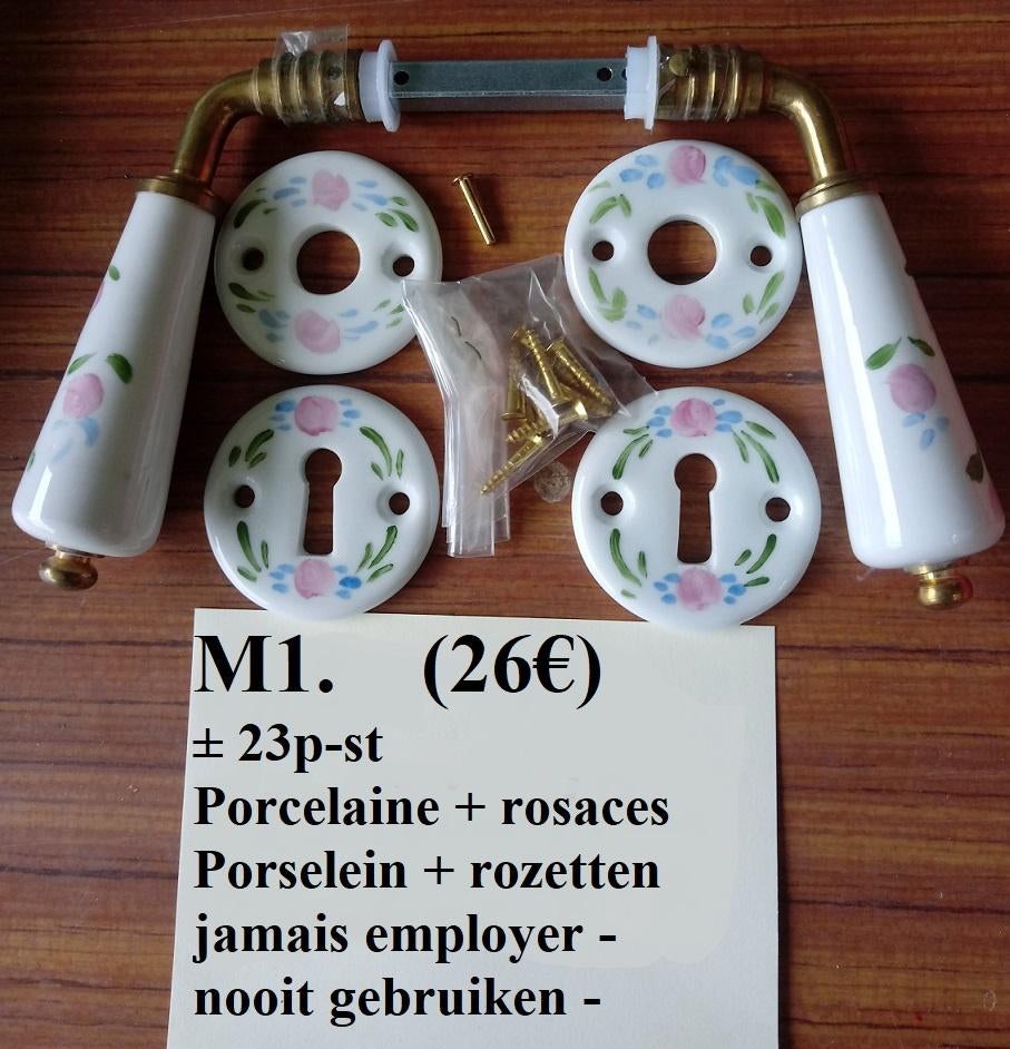 divers poignées de porte laiton/cuivre/diverse deurklinken, Enlèvement ou Envoi, Comme neuf, Cuivre ou Laiton, Loquet ou Poignée